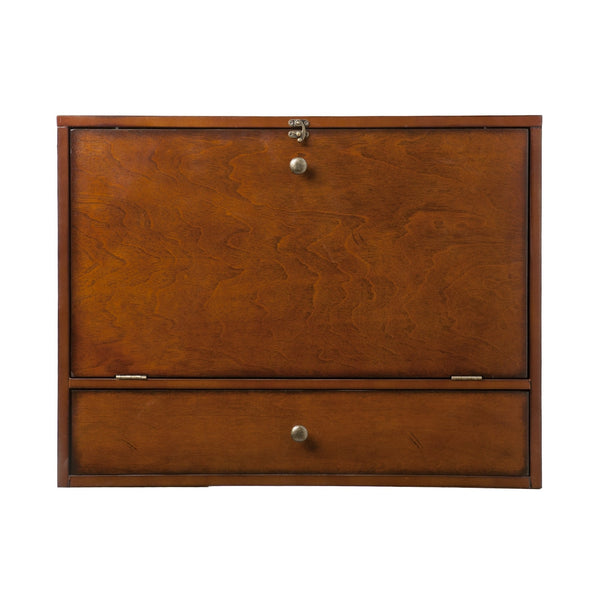 Homeroots 26" Brown Floating Desk   402064