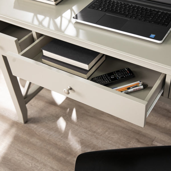 Homeroots Farmhouse Gray Writing Desk   402068