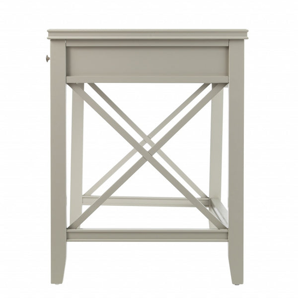 Homeroots Farmhouse Gray Writing Desk   402068