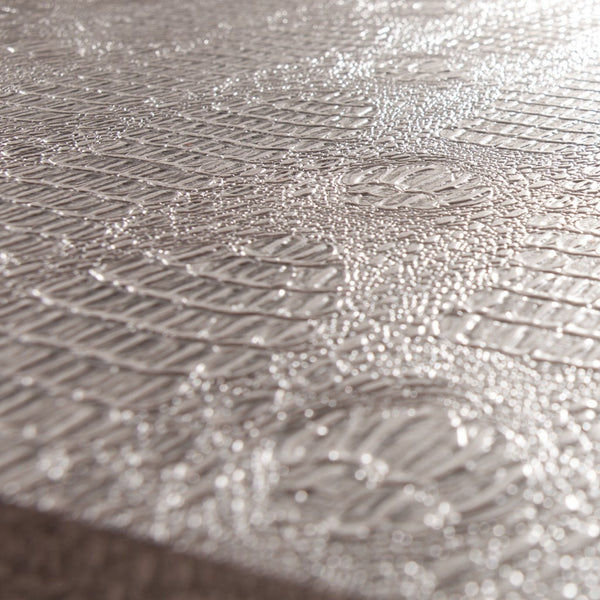 Homeroots Modern Gray And Silver Faux Snakeskin Desk   402070