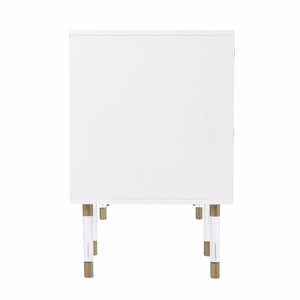 Homeroots 55" White Writing Desk With Four Drawers   402071