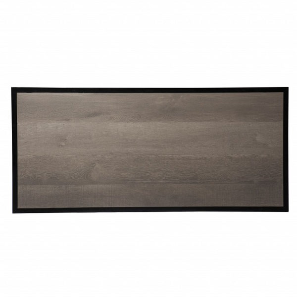 Homeroots Wood And Iron Writing Desk With Storage   402074