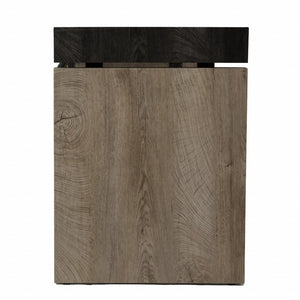 Homeroots 45" Black And Brown Writing Desk   402075