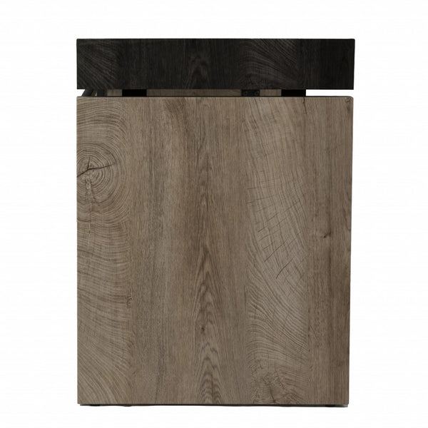 Homeroots 45" Black And Brown Writing Desk   402075