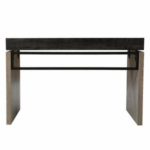 Homeroots 45" Black And Brown Writing Desk   402075