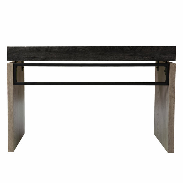 Homeroots 45" Black And Brown Writing Desk   402075