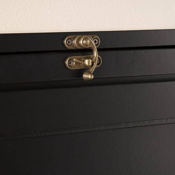 Homeroots 22" Black Secretary Desk   402078