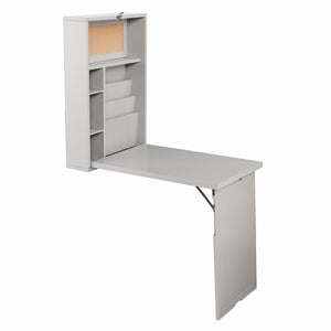 Homeroots 22" Gray Wall Mounted Floating Desk   402080