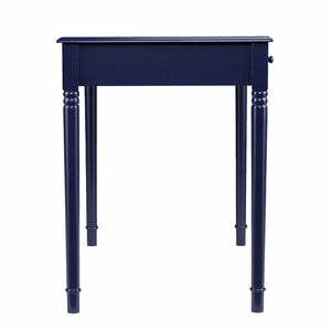 HomeRoots Navy Blue Writing Desk – Charming Cottage Style with Storage, Perfect for Home Office & Kitchens! 402082