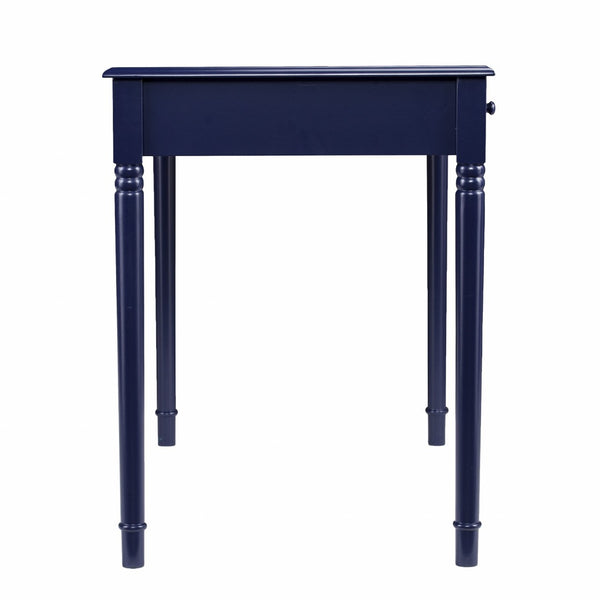 HomeRoots Navy Blue Writing Desk – Charming Cottage Style with Storage, Perfect for Home Office & Kitchens! 402082