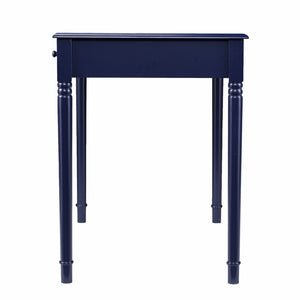 HomeRoots Navy Blue Writing Desk – Charming Cottage Style with Storage, Perfect for Home Office & Kitchens! 402082