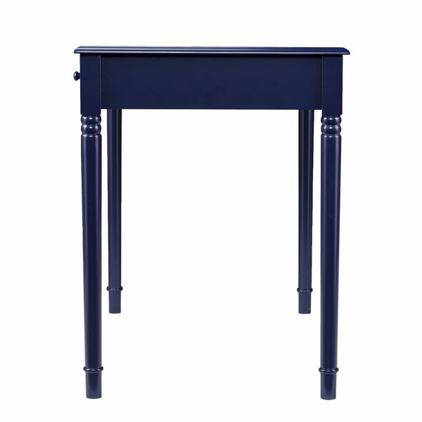 HomeRoots Navy Blue Writing Desk – Charming Cottage Style with Storage, Perfect for Home Office & Kitchens! 402082