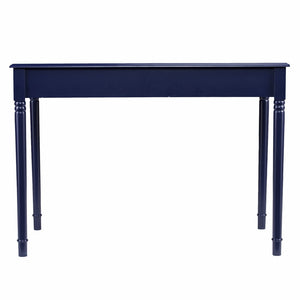 HomeRoots Navy Blue Writing Desk – Charming Cottage Style with Storage, Perfect for Home Office & Kitchens! 402082