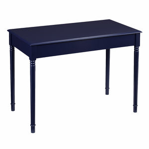 HomeRoots Navy Blue Writing Desk – Charming Cottage Style with Storage, Perfect for Home Office & Kitchens! 402082