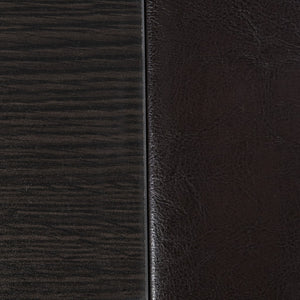 Homeroots Five Piece Dark Brown Faux Leather Coffee Table And Storage Ottoman Set   402084