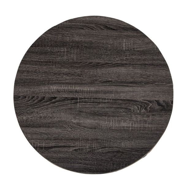 Homeroots 32" Champagne And Charcoal Manufactured Wood And Metal With Iron Round Coffee Table   402085