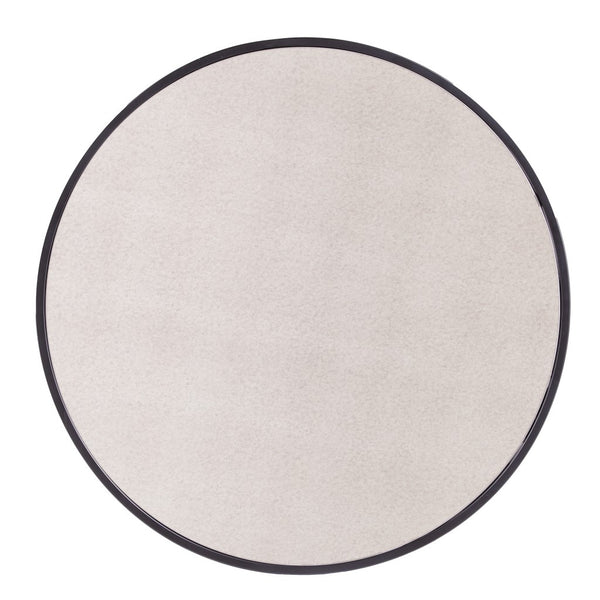 Homeroots Set Of Two Black And Silver Mirrored Round Nested Coffee Table Set   402086