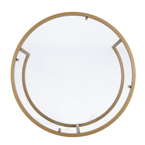 Homeroots Set Of Two Gold Glass Round Nested Coffee Tables   402088