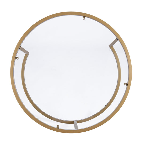 Homeroots Set Of Two Gold Glass Round Nested Coffee Tables   402088