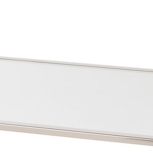 Homeroots 43" Silver Mirrored And Metal Rectangular Mirrored Coffee Table   402102