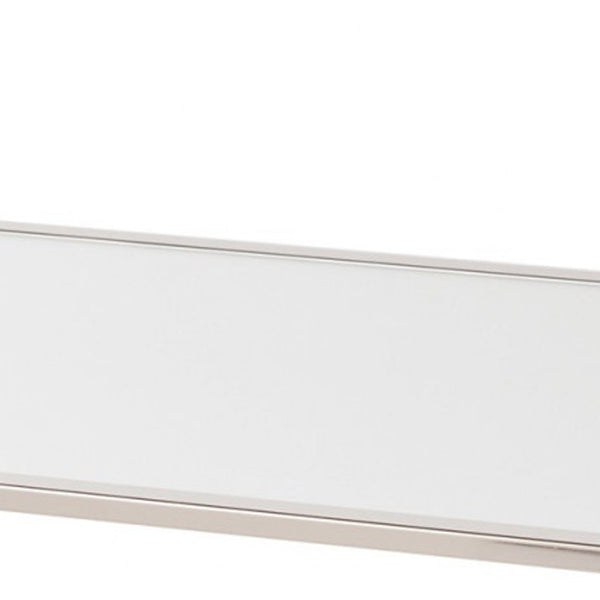 Homeroots 43" Silver Mirrored And Metal Rectangular Mirrored Coffee Table   402102