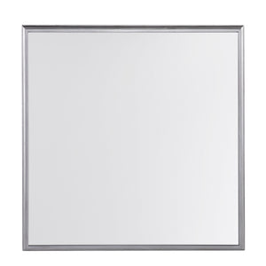 Homeroots 29" Silver Mirrored Square Coffee Table With Shelf   402105