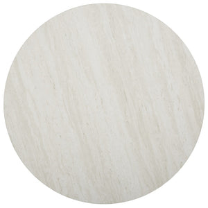 Homeroots 33" Silver Manufactured Wood And Metal Round Coffee Table   402107