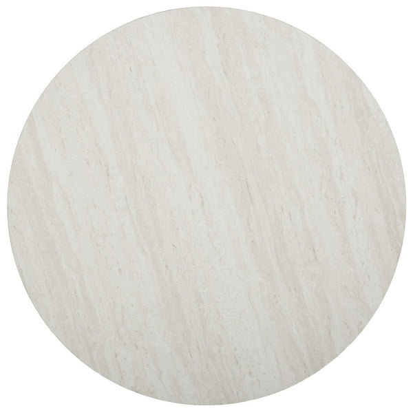 Homeroots 33" Silver Manufactured Wood And Metal Round Coffee Table   402107