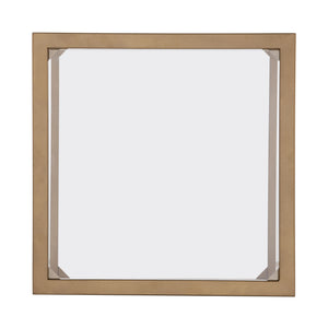 Homeroots 21" Gold Glass And Metal Square Coffee Table   402120