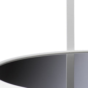 Homeroots 32" White Glass And Metal Two Tier Round Coffee Table   402122