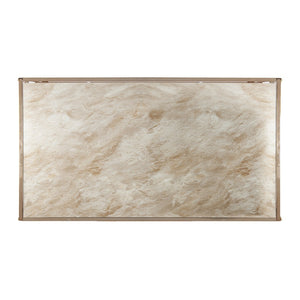 Homeroots 44" Champagne Glass And Metal Rectangular Coffee Table   402123