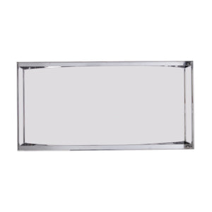 Homeroots 48" Chrome Glass And Metal Rectangular Coffee Table   402130