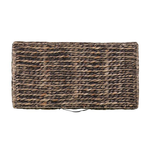 Homeroots 33" Brown Rattanwicker And Metal Square Lift Top Coffee Table   402137