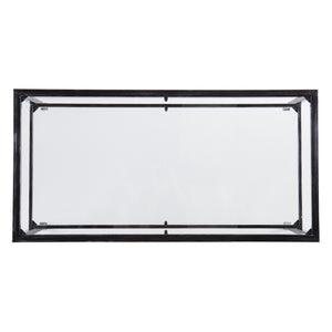 Homeroots 48" Black Glass And Metal Rectangular Coffee Table   402145