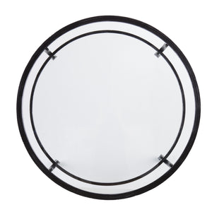 Homeroots 36" Black Glass And Metal Round Coffee Table   402148