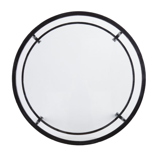 Homeroots 36" Black Glass And Metal Round Coffee Table   402148