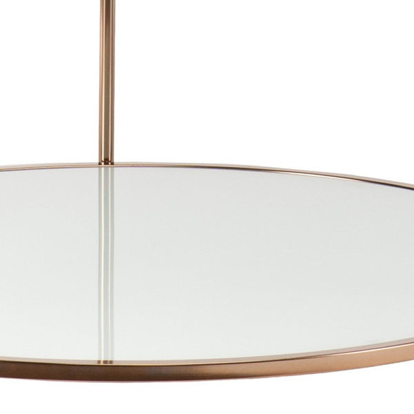 HomeRoots 34" Clear and Gold Round Glass Coffee Table - Modern Three-Leg Design for Chic Living Room Style 402150