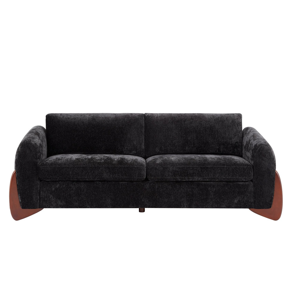 English Elm Christopher Knight Home® - 89"L Chenille Sofa - Elegant Black Seating With Plush Cushions & Durable Design For Modern Living Rooms N771P345832H_N771P345833H