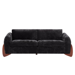 English Elm Christopher Knight Home® - 89"L Chenille Sofa - Elegant Black Seating With Plush Cushions & Durable Design For Modern Living Rooms N771P345832H_N771P345833H