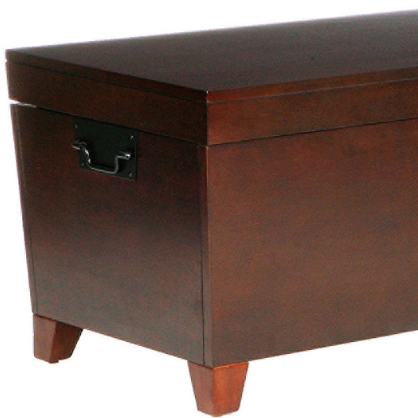 Homeroots 39" Brown Manufactured Wood And Metal Rectangular Coffee Table   402162