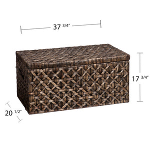 Homeroots 38" Brown Manufactured Wood And Metal Rectangular Coffee Table   402165