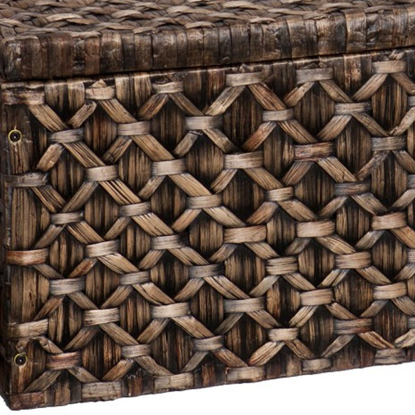 Homeroots 38" Brown Manufactured Wood And Metal Rectangular Coffee Table   402165