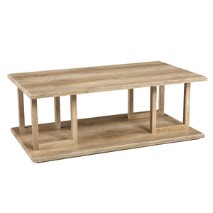 Homeroots 42" Natural Wood Coffee Table   402171