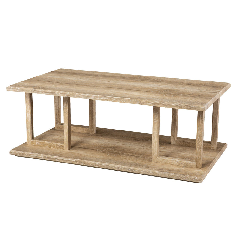 Homeroots 42" Natural Wood Coffee Table   402171