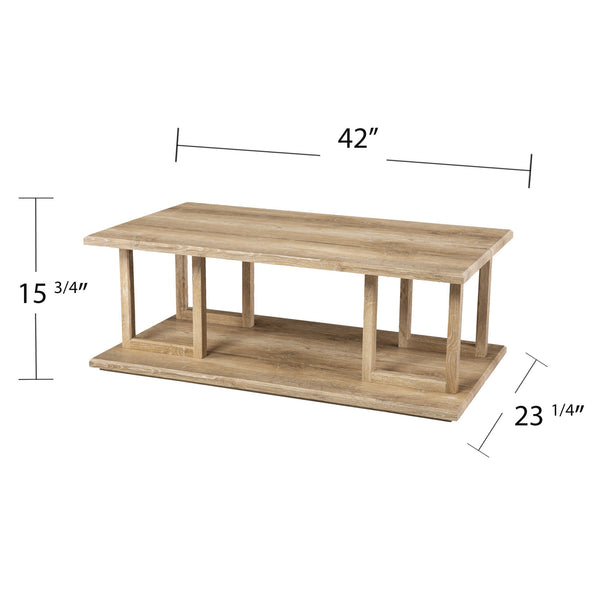 Homeroots 42" Natural Wood Coffee Table   402171