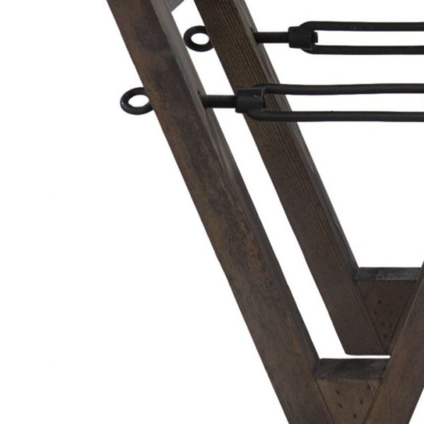 Homeroots 45" Brown Glass And Reclaimed Wood Coffee Table   402177