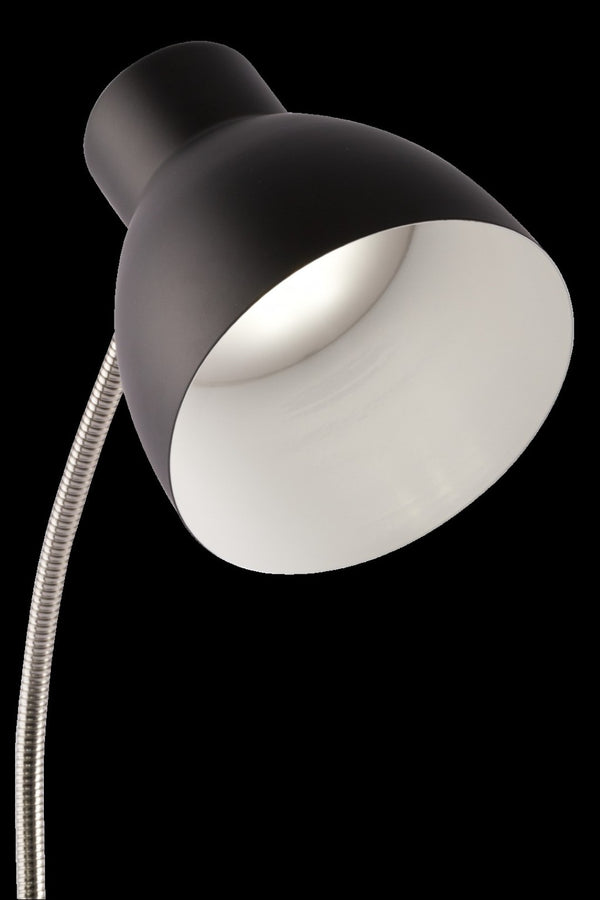 HomeRoots Black LED Adjustable Desk Lamp with Stylish Matte Finish, USB Charging & Touch Controls for Home Office 402193