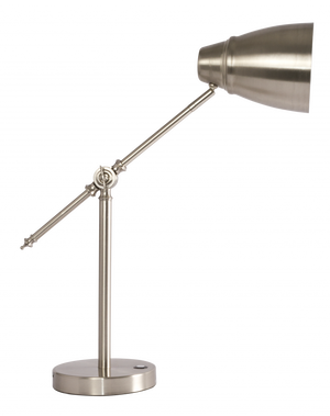 Homeroots Brushed Silver Led Adjustable Desk Lamp   402195