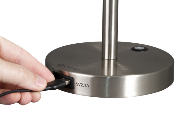 Homeroots Brushed Silver Led Adjustable Desk Lamp   402195