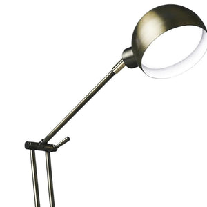 HomeRoots 18" Antiqued Bronze Adjustable Swing Arm Desk Lamp with USB Port & LED for Modern Workspaces 402197